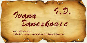 Ivana Danesković vizit kartica